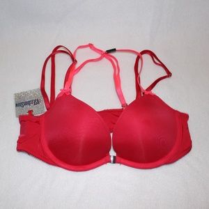 NEW Victoria's Secret strappy red front close bra